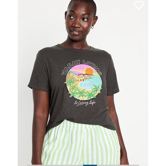 Old Navy EveryWear Slub-Knit Vacay Living Graphic T-Shirt Size XL - Picture 5 of 5